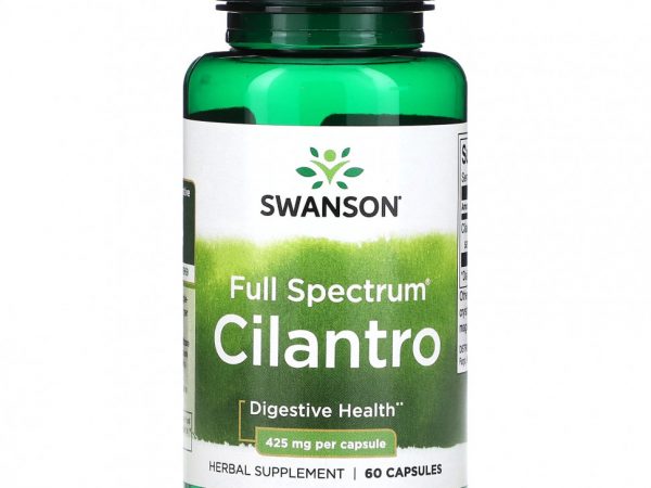 Swanson, Кинза полного спектра, 425 мг, 60 капсул