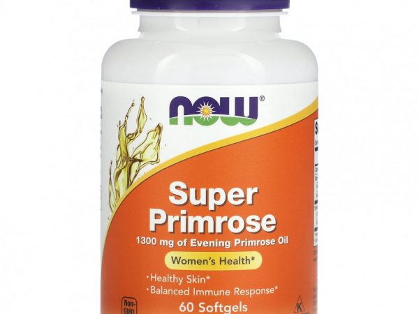 NOW Foods, Примула высшего качества, 1300 мг, 60 мягких таблеток