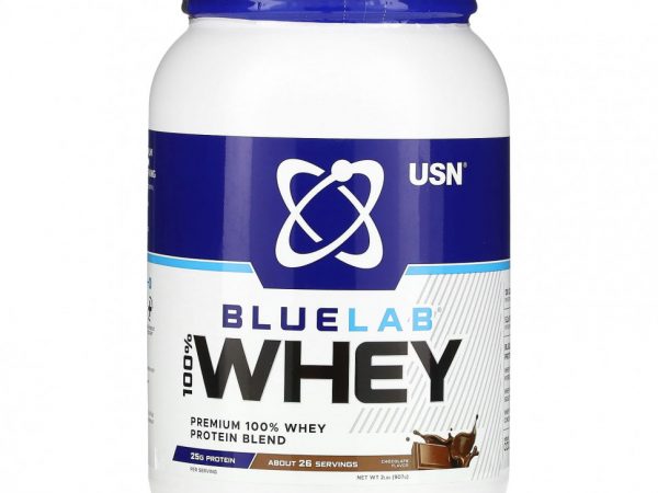 USN, BLUELAB, 100% сыворотка, шоколад, 907 г (2 фунта)
