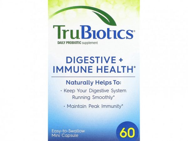 TruBiotics, Здоровье пищеварительной и иммунной систем, 60 вегетарианских капсул