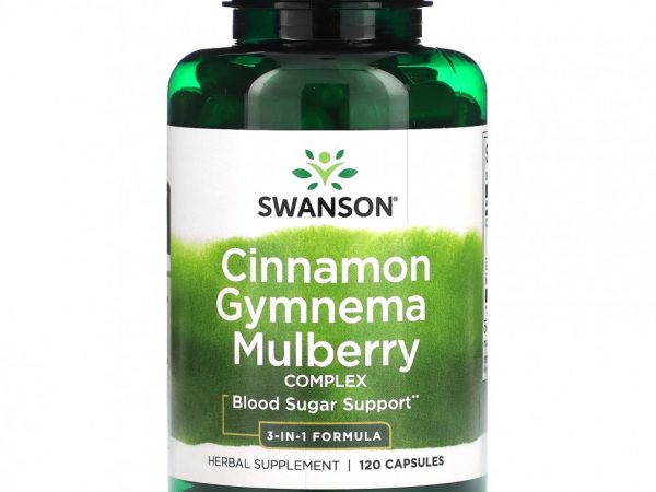 Swanson, Комплекс с корицей и шелковицей, 120 капсул