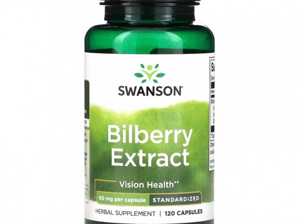 Swanson, Экстракт черники, 60 мг, 120 капсул