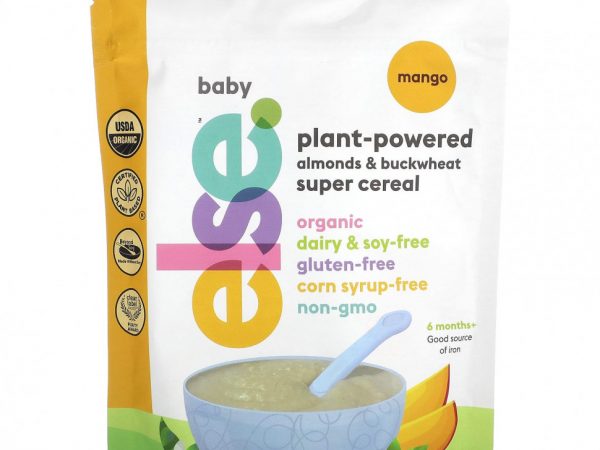 Else, Для малышей, суперзлаки из растительного миндаля и гречки, для детей от 6 месяцев, манго, 198 г (7 унций)