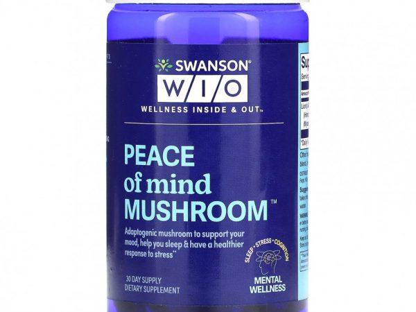 Swanson WIO, Peace of Mind Mushroom, 30 капсул