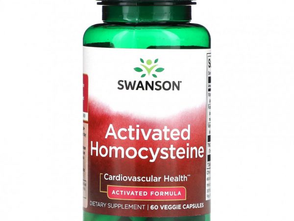 Swanson, Активированный гомоцистеин, 60 растительных капсул