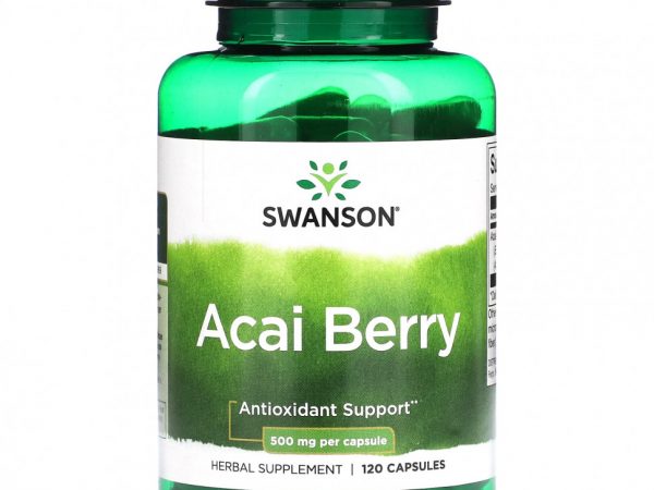 Swanson, Ягоды асаи, 500 мг, 120 капсул