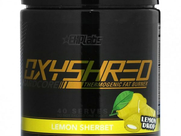EHPlabs, OxyShred, Hardcore Thermogenic Fat Burner, лимонный щербет, 264 г (9,3 унции)