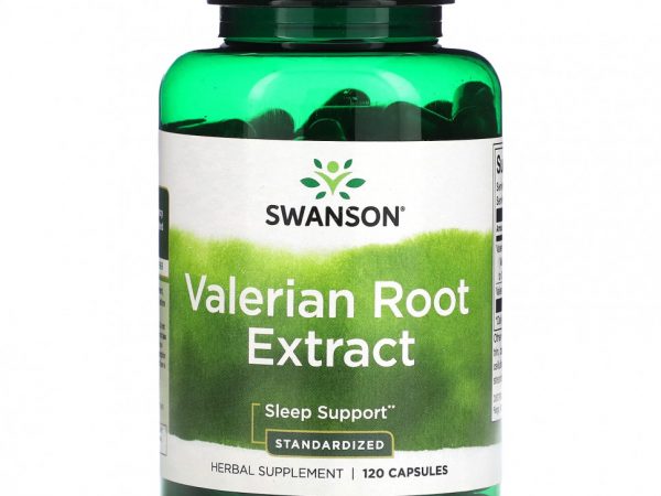 Swanson, Экстракт корня валерианы, стандартизированный, 120 капсул