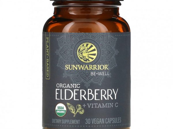 Sunwarrior, Органическая бузина с витамином C, 30 веганских капсул