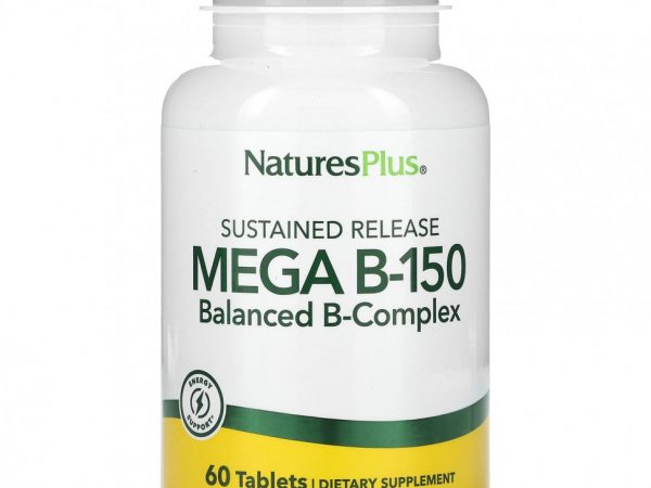 NaturesPlus, Mega B-150 с замедленным высвобождением, 60 таблеток