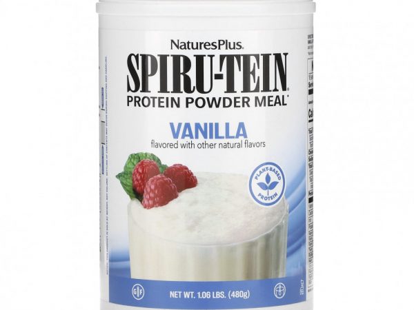 NaturesPlus, Spiru-Tein, протеиновый порошок, ваниль, 480 г (1,06 фунта)