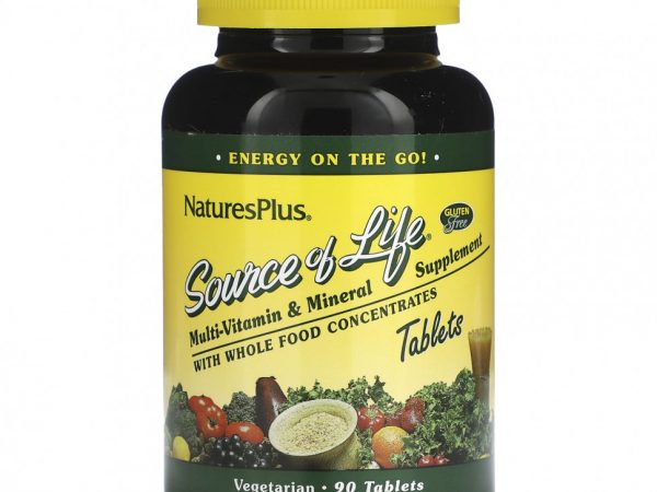 NaturesPlus, Source of Life, мультивитаминная и минеральная добавка, 90 таблеток