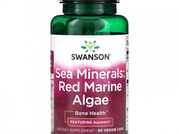 Swanson, Морские минералы: Красные морские водоросли, 60 растительных капсул
