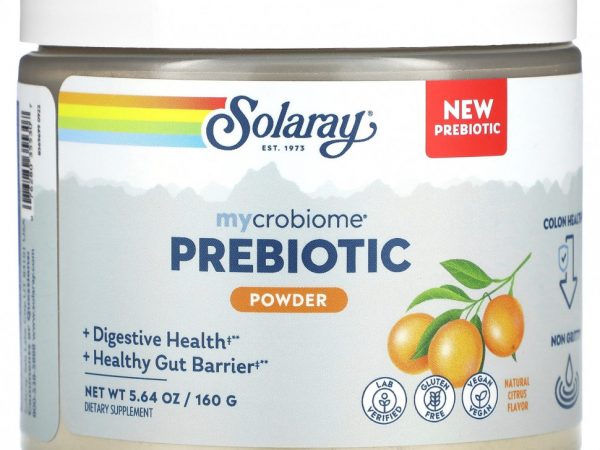 Solaray, Пребиотик Mycrobiome в порошке, натуральный цитрус, 160 г (5,64 унции)
