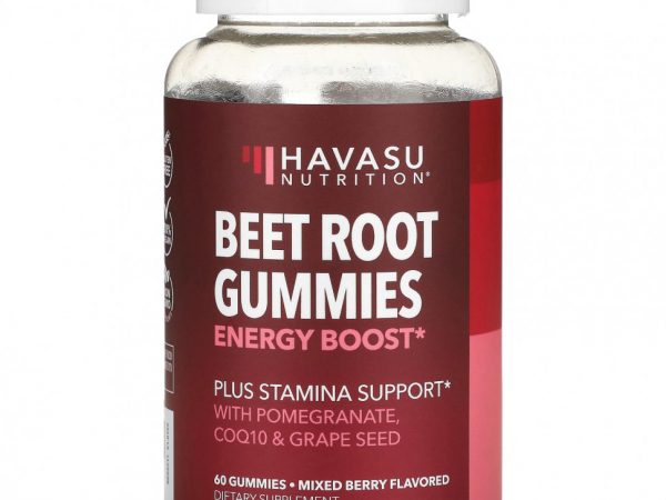 Havasu Nutrition, Жевательные мармеладки со свеклой, ягодное ассорти, 60 жевательных мармеладок