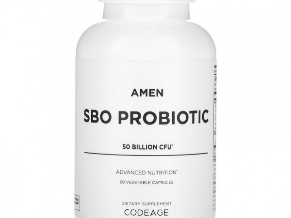 Codeage, Amen, пробиотик SBO, 50 млрд КОЕ, 60 растительных капсул