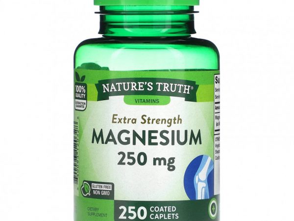 Nature's Truth, Магний, повышенная сила действия, 250 мг, 250 капсул в оболочке