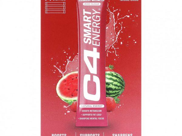Cellucor, C4 Smart Energy, смесь для напитков, клубника и арбуз, 14 палочек по 3,8 г (0,13 унции)