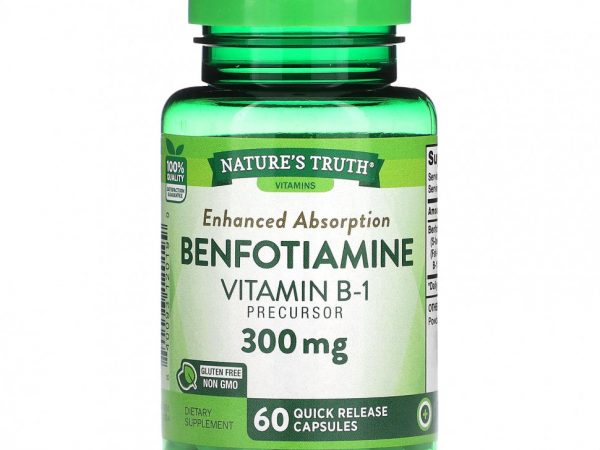 Nature's Truth, Бенфотиамин, 300 мг, 60 капсул быстрого действия