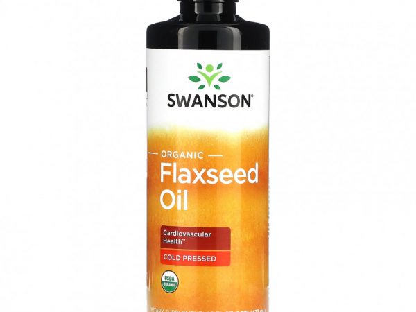 Swanson, Органическое льняное масло, 473 мл (16 жидк. Унций)