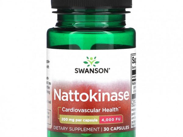 Swanson, Наттокиназа, 200 мг, 30 капсул