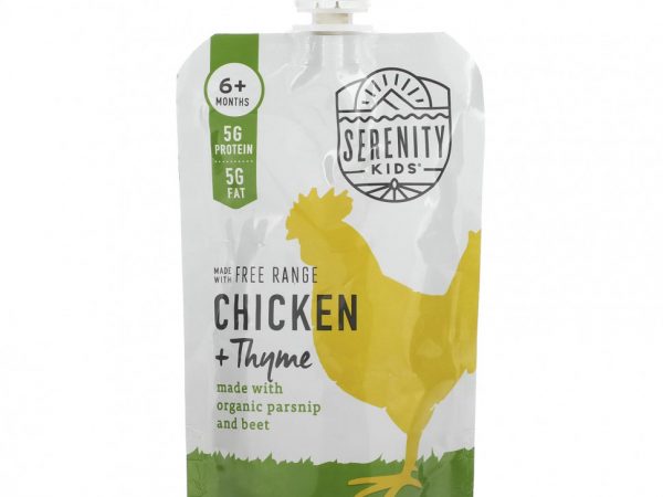 Serenity Kids, Курица с чабрецом, от 6 месяцев, 99 г (3,5 унции)