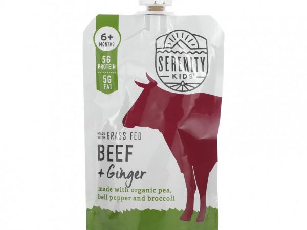 Serenity Kids, Говядина + имбирь, от 6 месяцев, 99 г (3,5 унции)