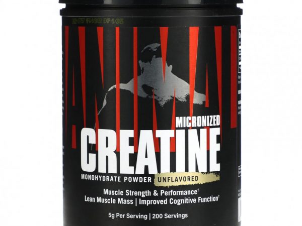 Animal, микронизированный креатин, моногидрат в порошке, без добавок, 1 кг (2,2 фунта)