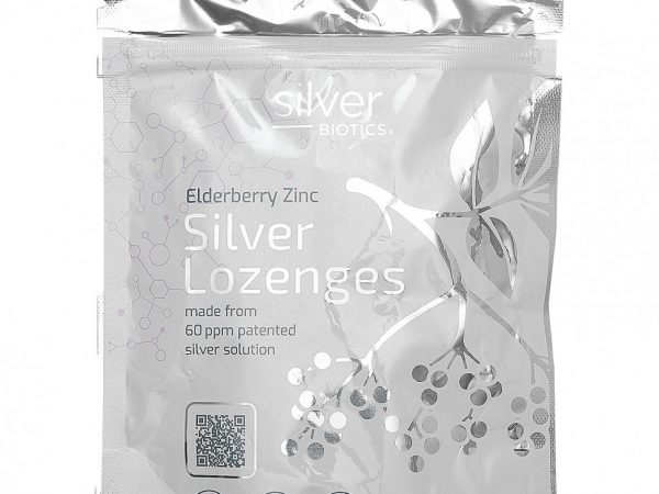 American Biotech Labs, Silver Biotics, леденцы с бузиной и цинком и серебром, 21 пастилка, 79,8 г (2,8 унции)