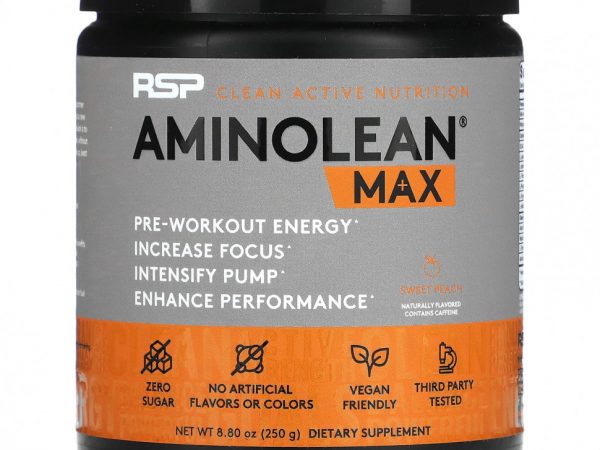 RSP Nutrition, AminoLean Max, сладкий персик, 250 г (8,8 унции)