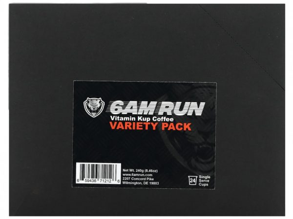 6AM Run, Vitamin Kup Coffee, разнообразные упаковки, 24 порционные чашки, 240 г (8,46 унции)