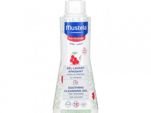 Mustela, Успокаивающий очищающий гель с лимонником, без отдушек, 300 мл (10,14 жидк. Унции)