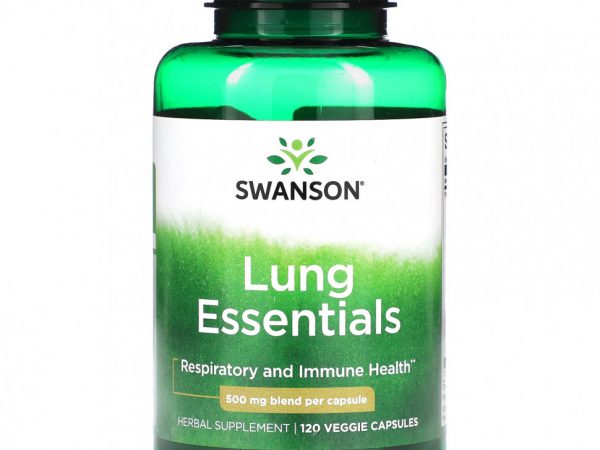 Swanson, Lung Essentials, 500 мг, 120 растительных капсул