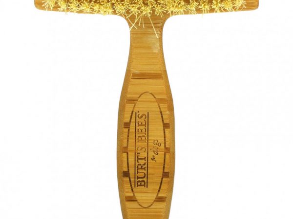 Burt's Bees, Двусторонняя щетка для собак с граблями и конопляной щетиной, 1 шт.