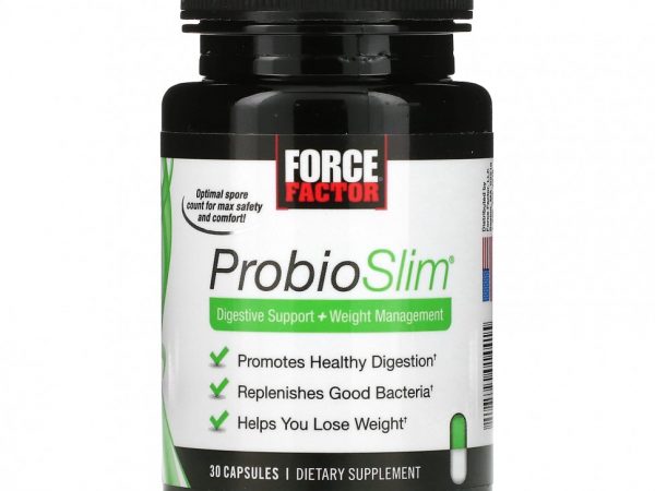 Force Factor, ProbioSlim, поддержка пищеварения + контроль веса, 30 капсул