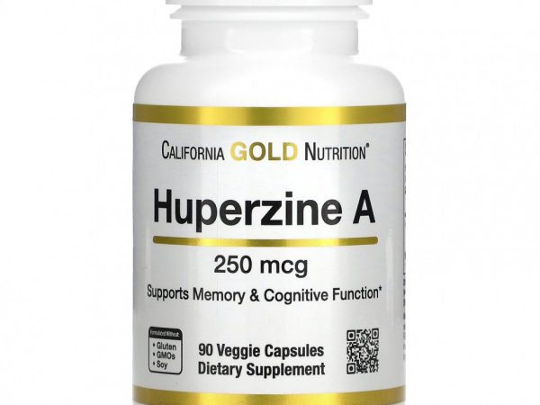 California Gold Nutrition, гуперзин А, 250 мкг, 90 растительных капсул