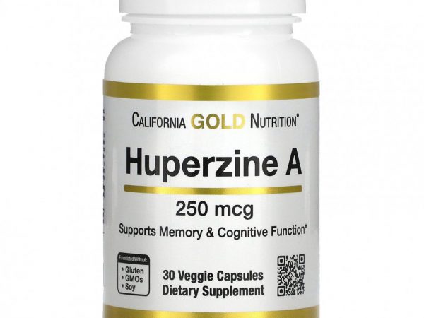 California Gold Nutrition, гуперзин А, 250 мкг, 30 растительных капсул