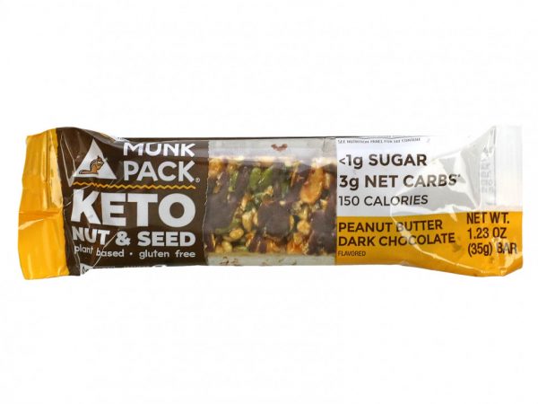 Munk Pack, Nut & Seed Bar, темный шоколад с арахисовой пастой, 35 г (1,23 унции)