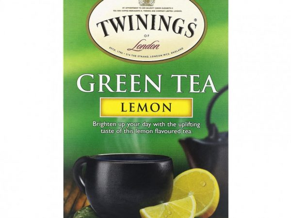 Twinings, Зеленый чай, лимон, 20 чайных пакетиков, 40 г (1,41 унции)
