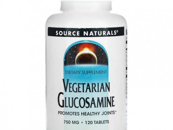 Source Naturals, Вегетарианский глюкозамин, 750 мг, 120 таблеток