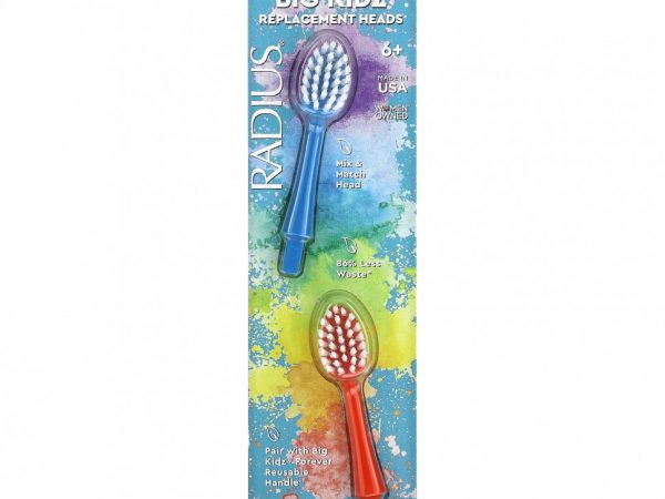 RADIUS, Big Kidz, сменные насадки, от 6 лет, очень мягкие, 2 сменные насадки