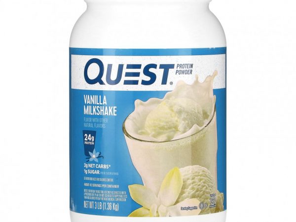 Quest Nutrition, Протеиновый порошок, ванильный молочный коктейль, 1,36 кг (3 фунта)