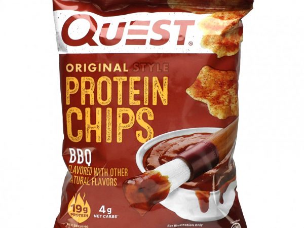 Quest Nutrition, Протеиновые чипсы в оригинальном стиле, для барбекю, 8 пакетиков по 32 г (1,1 унции)