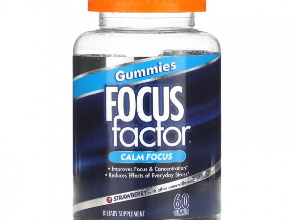 Focus Factor, Calm Focus, клубника, 60 жевательных таблеток