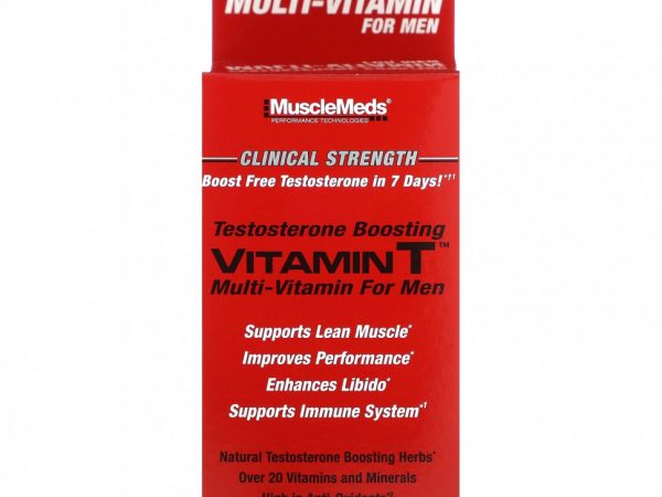 MuscleMeds, Vitamin T, мультивитамины для повышения уровня тестостерона для мужчин, 90 таблеток