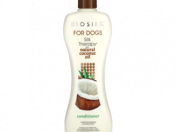 Biosilk, Silk Therapy с натуральным кондиционером с кокосовым маслом, для собак, 355 мл (12 жидк. Унций)