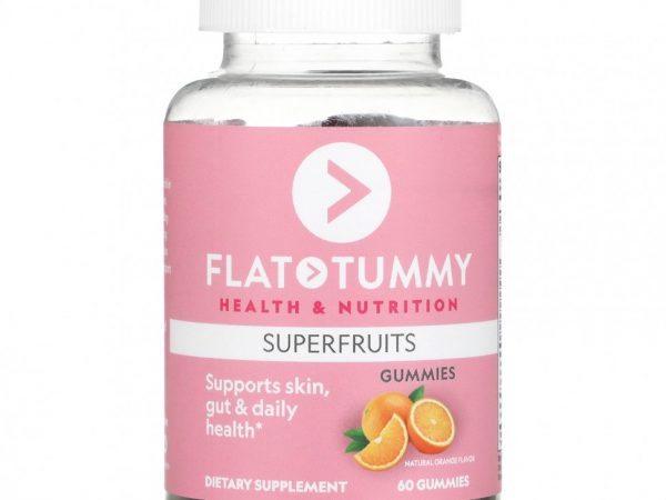 Flat Tummy, Суперфрукты, натуральный апельсин, 60 жевательных таблеток