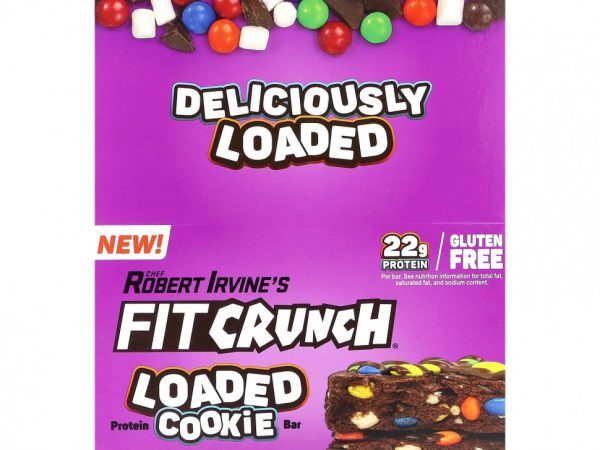 FITCRUNCH, Батончик с протеином, шоколадный, 12 батончиков, 82 г (2,89 унции)