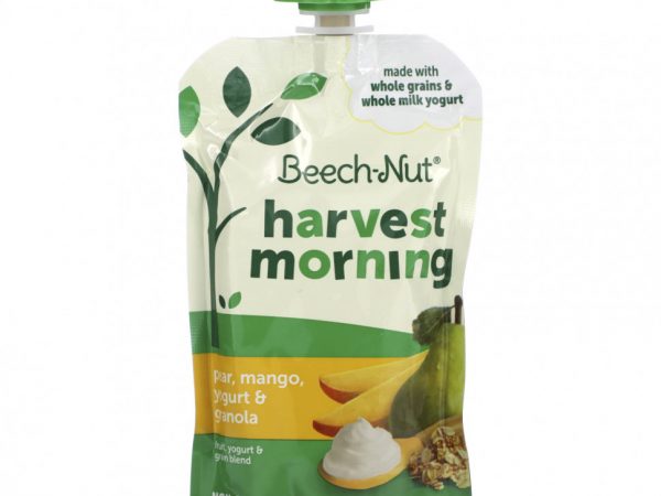 Beech-Nut, Фрукты, смесь йогурта и злаков, Harvest Morning, для детей от 12 месяцев, груша, манго, йогурт и гранола, 99 г (3,5 унции)