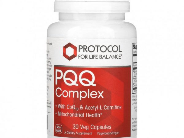 Protocol for Life Balance, PQQ Complex, 30 растительных капсул